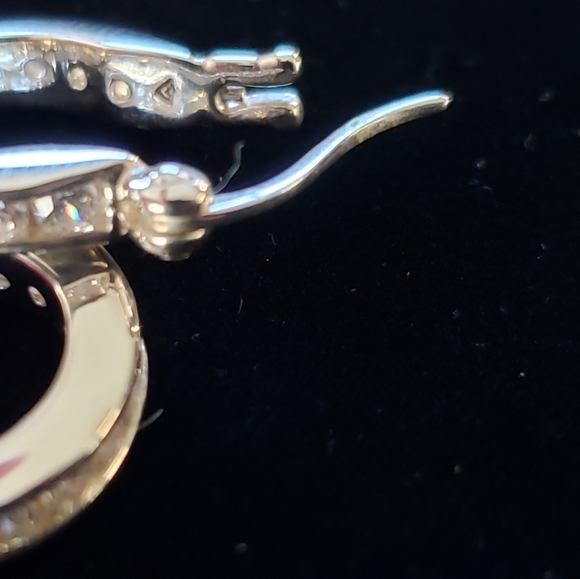 SOLD Silpada Sterling Silver Cubic Zirconia Ray of Light Hoop Earrings P1077 - Picture 6 of 7